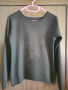 черна блуза тънко плетиво със звезда от черни камъчета , снимка 1 - Блузи с дълъг ръкав и пуловери - 44696825