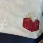 Бяла нежна покривка за маса с бродирани, снимка 4