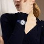 Нов Класически женски часовник Неръждаема Стомана Кожена каишка Подарък, снимка 4