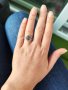 Дамски 925 сребърен пръстен Цвят хамелеон Голям разме Диаметър 18,27мм, снимка 6