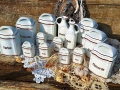 Комплект антикварни порцеланови буркани , снимка 1