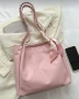 Дамска кожена розова чанта, снимка 2