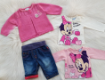 Блуза дънки и жилетка Мини Маус 0-3 месеца, снимка 14