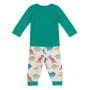 Памучна бебешка пижама, Динозаври, 3 - 6 м, Бяло/ зелено, снимка 2