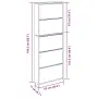 vidaXL Шкаф за обувки с огледало, 5 нива, кафяв дъб, 63x17x169,5 см, снимка 10