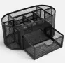 Метален мрежест органайзер за бюро с 9 отделения, 22 x 11 x 10 см, снимка 2