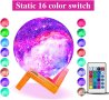 3D Galaxy Moon Lamp акумулаторна ЛЕД лампа с дистанционно, снимка 9