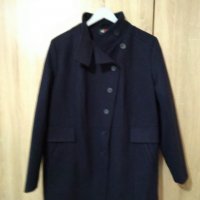 Дамско палто, тъмно синьо, , снимка 1 - Палта, манта - 30455681