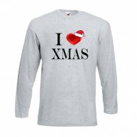 Мъжка тениска Коледа I Love XMAS, снимка 2 - Тениски - 34690497
