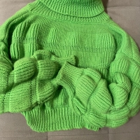 Свеж зелен пуловер one size размер , снимка 7 - Блузи с дълъг ръкав и пуловери - 36046439