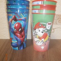 Нови детски пласмасови чаши с герои от филми на Дисни - Spiderman и PAW patrol., снимка 2 - Прибори, съдове, шишета и биберони - 41082338