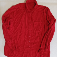 Дамска червена риза С-М размер , снимка 3 - Ризи - 44779117
