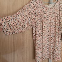 Памучна флорална блуза, снимка 3 - Блузи с дълъг ръкав и пуловери - 42282885