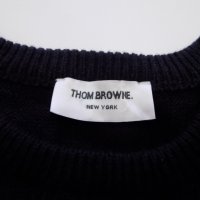 пуловер thom browne wool поло фанела горнище вълнен мъжки тъмно син XL, снимка 5 - Пуловери - 40114909