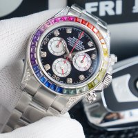 Mъжки часовник Rolex Daytona Cosmograph Rainbow Silver с автоматичен механизъм, снимка 5 - Мъжки - 41876350