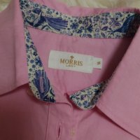 Дамска риза в наситен розов цвят с красив бордюр на яката, снимка 2 - Ризи - 40347116