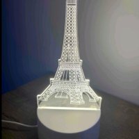 Лед нощна лампа Айфеловата кула за подарък , снимка 11 - Други - 41755495