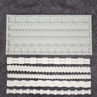 Перли плетка плетеница въже въжета силиконов молд форма фондан декор украса, снимка 4 - Форми - 41717748