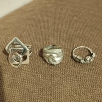 Сребърни пръстени , снимка 1 - Пръстени - 42252118