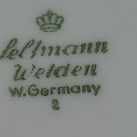 Немски порцеланов сервиз за кафе Feltmann Weiden 2 чаши с чинийки , снимка 10 - Чаши - 36249272