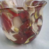 Декоративна дълбока стъклена купа Многоцветно стъкло  Мурано, снимка 10 - Други ценни предмети - 40148474