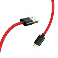 Кабел USB2.0 Мъжко - Мъжко 1m Червена оплетка Orico KAC-10-RD Cable USB - USB M/M, снимка 2 - Кабели и адаптери - 34333256