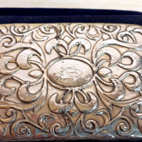Красива Стара Италианска Кутия За Бижута Със Сребърна Орнаментика, снимка 3 - Антикварни и старинни предмети - 44515863