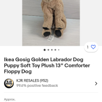 Голямо плюшено куче IKEA, снимка 5 - Плюшени играчки - 42830468