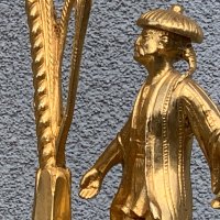 Двойка големи,изящни свещници бронз с позлата-ХХв., снимка 6 - Антикварни и старинни предмети - 13472162