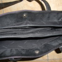 № 6938 стара кожена чанта SEMPRE   - размер 37,5 / 31 / 10 см , презрамка 34 см   - три прегради  - , снимка 4 - Чанти - 40364596