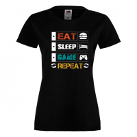 Дамска тениска Game 2,Eat,Sleep,GameRepeat,Ядене,Спане,Геймс, снимка 7 - Тениски - 36420259