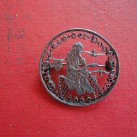 Ажурна сребърна брошка знак 1930, снимка 8 - Колиета, медальони, синджири - 40085082