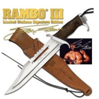ловен нож тактически огромен лазерно заточен RAMBO III за оцеляване, снимка 1 - Ножове - 42076698