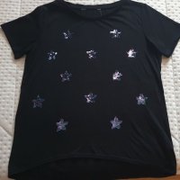 Блуза с пайети/ звезди., снимка 2 - Тениски - 41289801