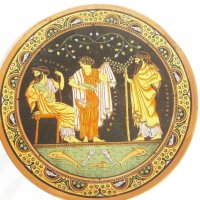 Стара Метална  Декоративна Картина , Пано - Древногръцки Богове, снимка 4 - Картини - 37382756