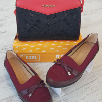 Дамски обувки на платформа в червен цвят, снимка 1 - Дамски ежедневни обувки - 36244099