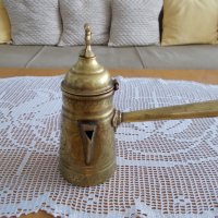 Старо Арабско-Турско медно джезве , снимка 3 - Антикварни и старинни предмети - 33777035