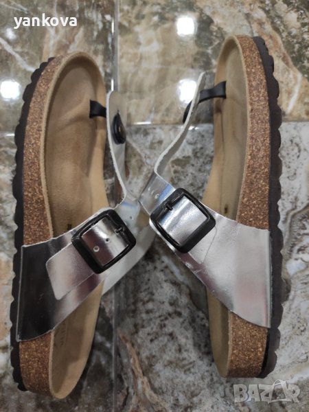 Естествена кожа, сребърни, чисто нови, снимка 1