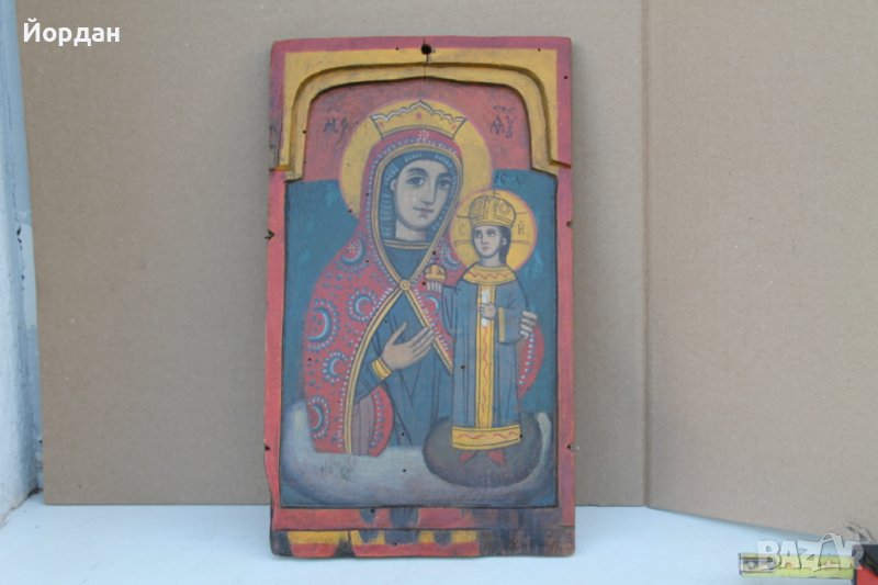 Стара българска икона ''Триптих'', снимка 1