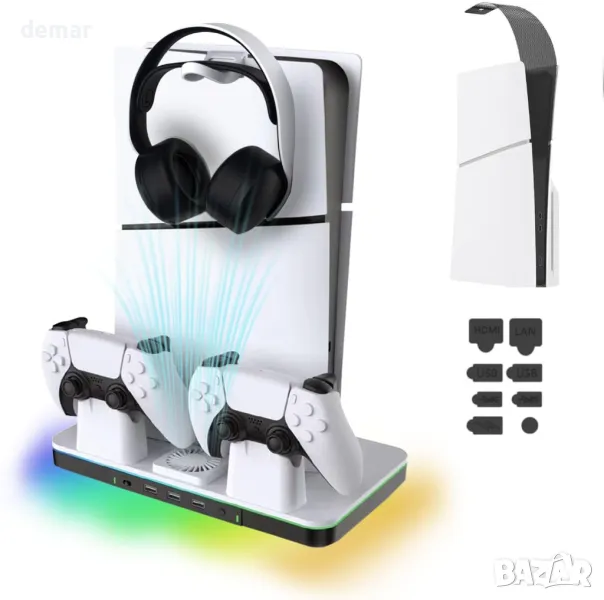 Охладителна станция GODT GAME Essential Kit за PlayStation PS5 Slim Consoles (Disc/Digital Edition), снимка 1