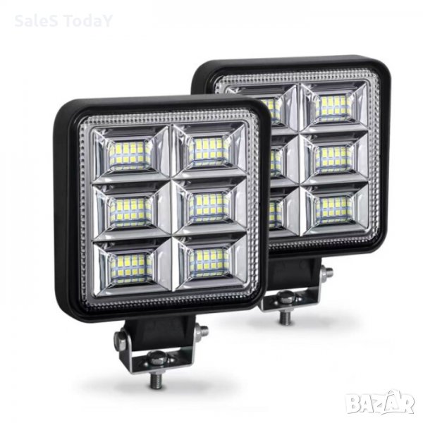 Халоген за джип 108,5/108,5мм., LED, 10-30 V, 5000Lm, 3000К, снимка 1