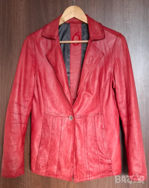 ЕСТЕСТВЕНА КОЖА BISON Дамско сако-размер S/M, снимка 1