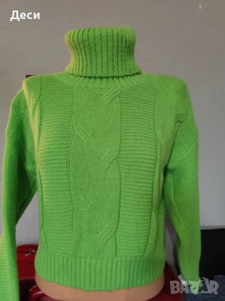 зелено късо пуловерче , снимка 1