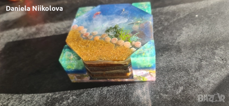 Ръчно изработени подложки за чаши от епоксидна смола, снимка 1