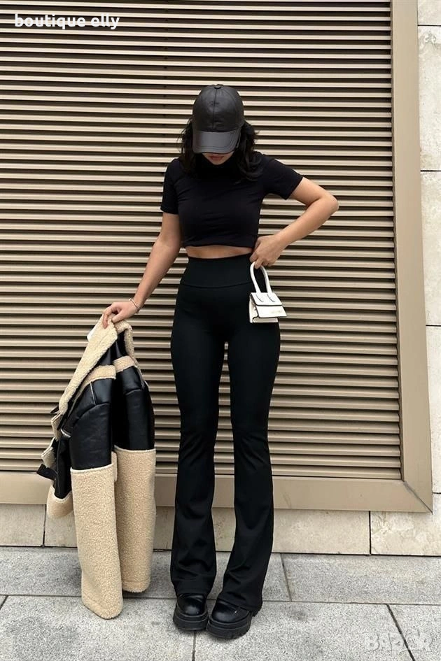 панталон oysho чарлстон черно и кафяво, снимка 1