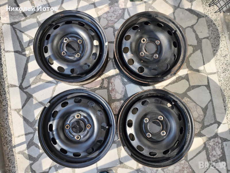 4 броя стоманени джанти размер 14" 4х108, снимка 1