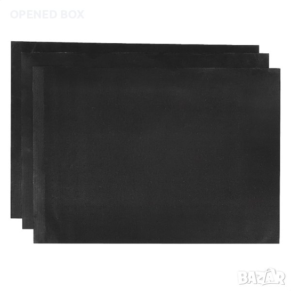 -50% Комплект от 3 броя ГОЛЕМИ тефлонови подложки за печене на скара и фурна, 3х58.4 x 41.3 cm, снимка 1