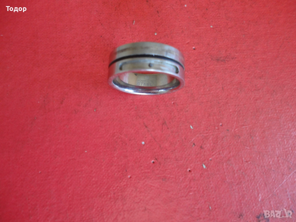 Мъжки пръстен Fossil Steel , снимка 1