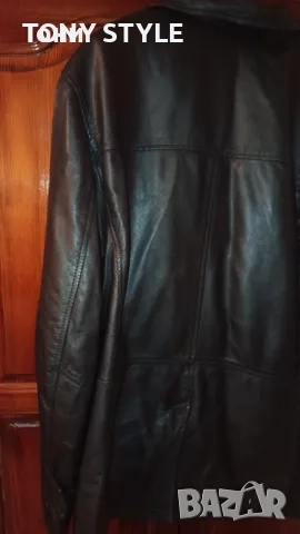 Ново Мъжко Зимно Яке Изцяло от Естествена Кожа XL, снимка 1