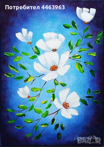 Настроение - 2 ( в синьо). Авторска картина, снимка 1